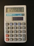 Vintage Casio Hs-8lu Solar Calculator - Time Calculations Tested & Working. Fixed Price $14.44.