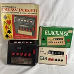 Two Handheld Games Archer Draw Poker Radio Shack Blackjack 21 Tandy Parts Repair. Fixed Price $35.00.
