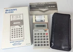 Vtg Sharp Elsi Mate El-8180 Printing Calculator With Box Case Manual & Paper. Fixed Price $18.00.