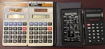 Lot Of 3 Vintage Pocket Calculators Sharp El-8141 Solar & Office Depot 8-digit. Fixed Price $9.99.
