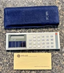 Vintage Walk Card Technico E1 Solar Calculator With Sleeve, Manual, Pocket Clip. Fixed Price $20.00.