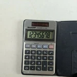 Sharp Elsi Mate Vintage Calculator El-326l Solar Tested Works With Case. Fixed Price $10.09.