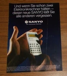 Rare Advertising Sanyo Cx 8179 L Calculator Electronic 1983. Fixed Price $4.64.