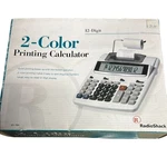 Vintage New In Box Working Radioshack 12 Digit 2-color Printing Calculator. Fixed Price $34.50.