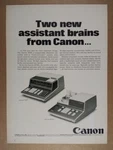 1970 Canon Canola 164p & Ep150 Electronic Calculators Vintage Print Ad. Fixed Price $9.99.