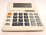 Vintage Canon Calculator Mini Solar Power Model Ls-80z White Works. Fixed Price $10.65.