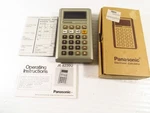 Vintage Panasonic Je-8220u Pocket Handheld Electronic Calculator W/ Original Box. Fixed Price $29.99.