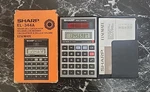 Vintage Sharp Elsi Mate Calculator El-344a Solar Cell Box Case Manual Japan 1985. Fixed Price $91.48.