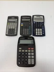 Lot Of 4 Calculators - Texas Instrument Radio Shack Ti130xa Ti-36x Solar. Fixed Price $29.99.