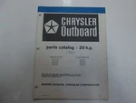1981 Chrysler Outboard 20 Hp Parts Catalog Manual 202 203 206 207 H B 1m H1 B1 C. Fixed Price $11.87.