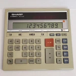 Vtg Sharp Compet Calculator Qs-2130 Solar & Battery Powered Large 12-digit Works. Fixed Price $19.58.