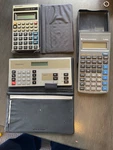 3 Vintage Calculators (ti-30xa, Sharp Business, Unisonic Check) - Need Batteries. Fixed Price $11.99.