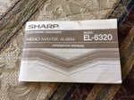 Sharp Electronic Organizer Manual El-6320 Only. Fixed Price $15.00.