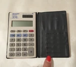 Vintage Calculator Sharp Elsi Mate El-376 L Solar With Case 4.5" X 2.75". Fixed Price $7.00.