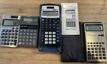Calculators Lot Of 4 Wexford, Texas Inst., Solar Equate, Pocket Handyman Vintage. Fixed Price $11.00.