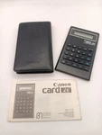 Vtg 80s Canon Card Electronic Calculator Lc-42 Handheld W/ Sleeve & Instructions. Fixed Price $6.49.