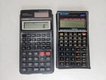 Lot Of 2 Vintage Scientific Calculators Casio Fx-300s W Card & Sharp El-506d. Fixed Price $16.95.