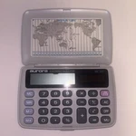 Aurora Compact Calculator Hc107 Pocket Size Vintage World Map Solar Flip Cover. Fixed Price $13.75.