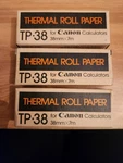 Canon Tp-38 Thermal Roll Paper For Calculators 3 Boxes 15 Rolls Vintage New. Fixed Price $47.95.