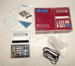 Miida Electronic Calculator Mc830k Japan Vintage Box+papers Blue Digital Numbers. Fixed Price $67.00.